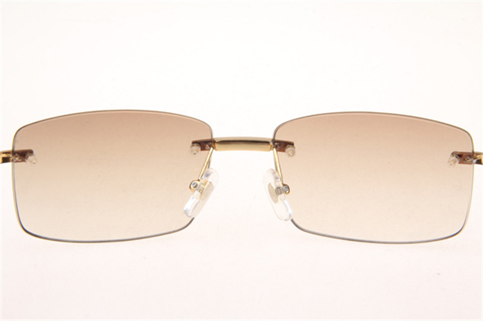 Cartier 3524012 Diamond Wood Sonnenbrille in Gold mit braunen Verlaufsgläsern - EUR FASHION