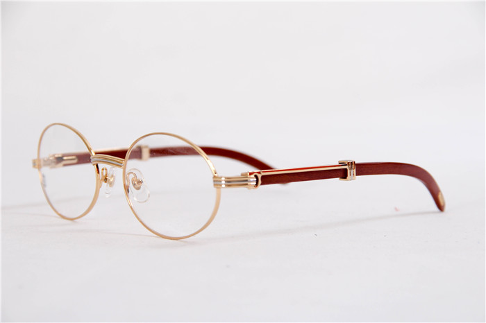 Cartier 7550178 55-22 Sandale Holzbrille in Gold - EUR FASHION