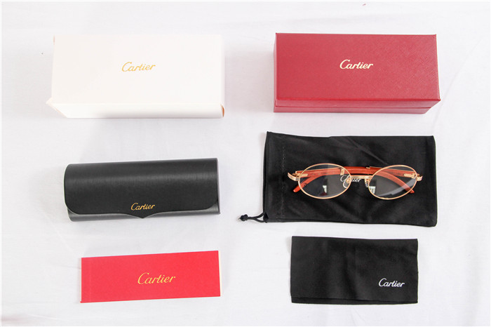 Cartier 7550178 55-22 Sandale Holzbrille in Gold - EUR FASHION