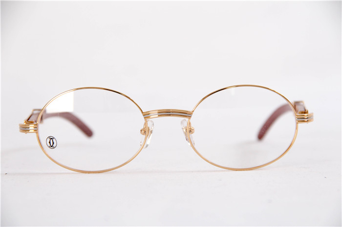 Cartier 7550178 55-22 Sandale Holzbrille in Gold - EUR FASHION