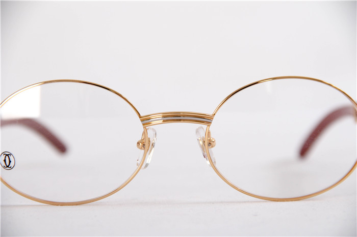 Cartier 7550178 55-22 Sandale Holzbrille in Gold - EUR FASHION