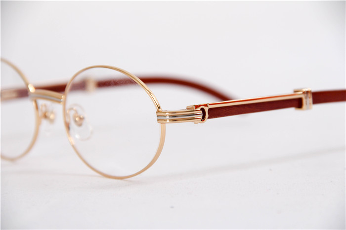 Cartier 7550178 55-22 Sandale Holzbrille in Gold - EUR FASHION