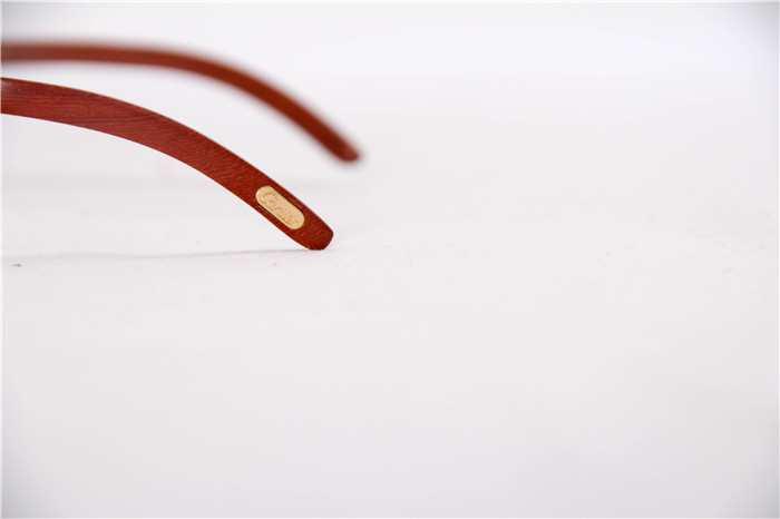 Cartier 7550178 55-22 Sandale Holzbrille in Gold - EUR FASHION
