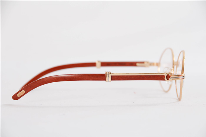 Cartier 7550178 55-22 Sandale Holzbrille in Gold - EUR FASHION