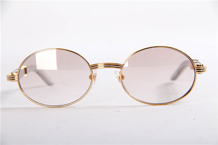 Cartier 7550178 55-22 Diamond Silver Curve Edelstahl-Sonnenbrille in Goldbraun - EUR FASHION