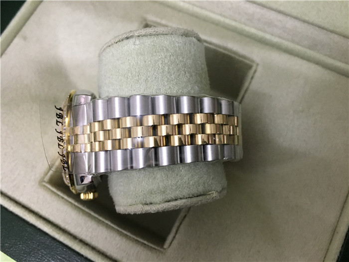 Hochwertige Rolex Datejust-Uhr aus Edelstahl und Jubille-Armband, Champagner-Diamant-Zifferblatt, Volldiamant-Lünette - EUR FASHION