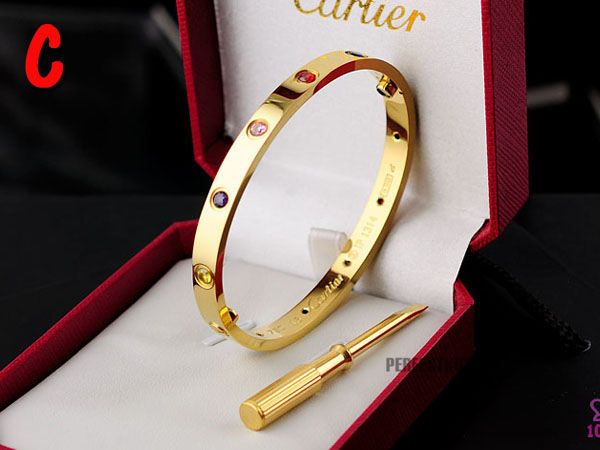 Cartier Love Armband Gold mit bunten Steinen - EUR FASHION