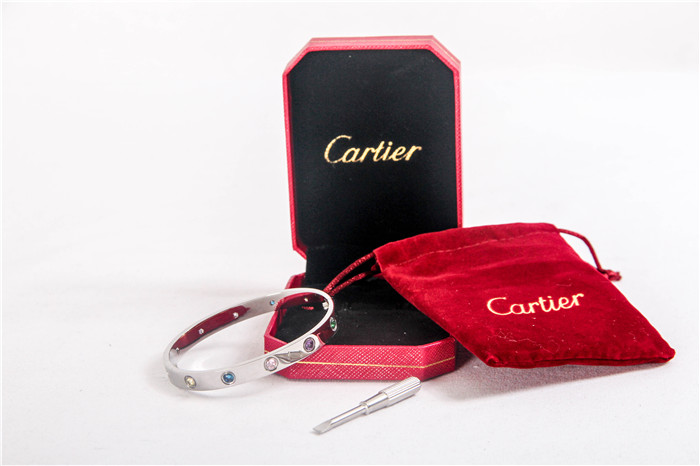 Cartier Love Armband Silber mit bunten Steinen - EUR FASHION