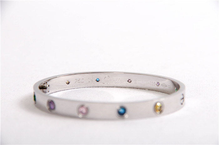 Cartier Love Armband Silber mit bunten Steinen - EUR FASHION