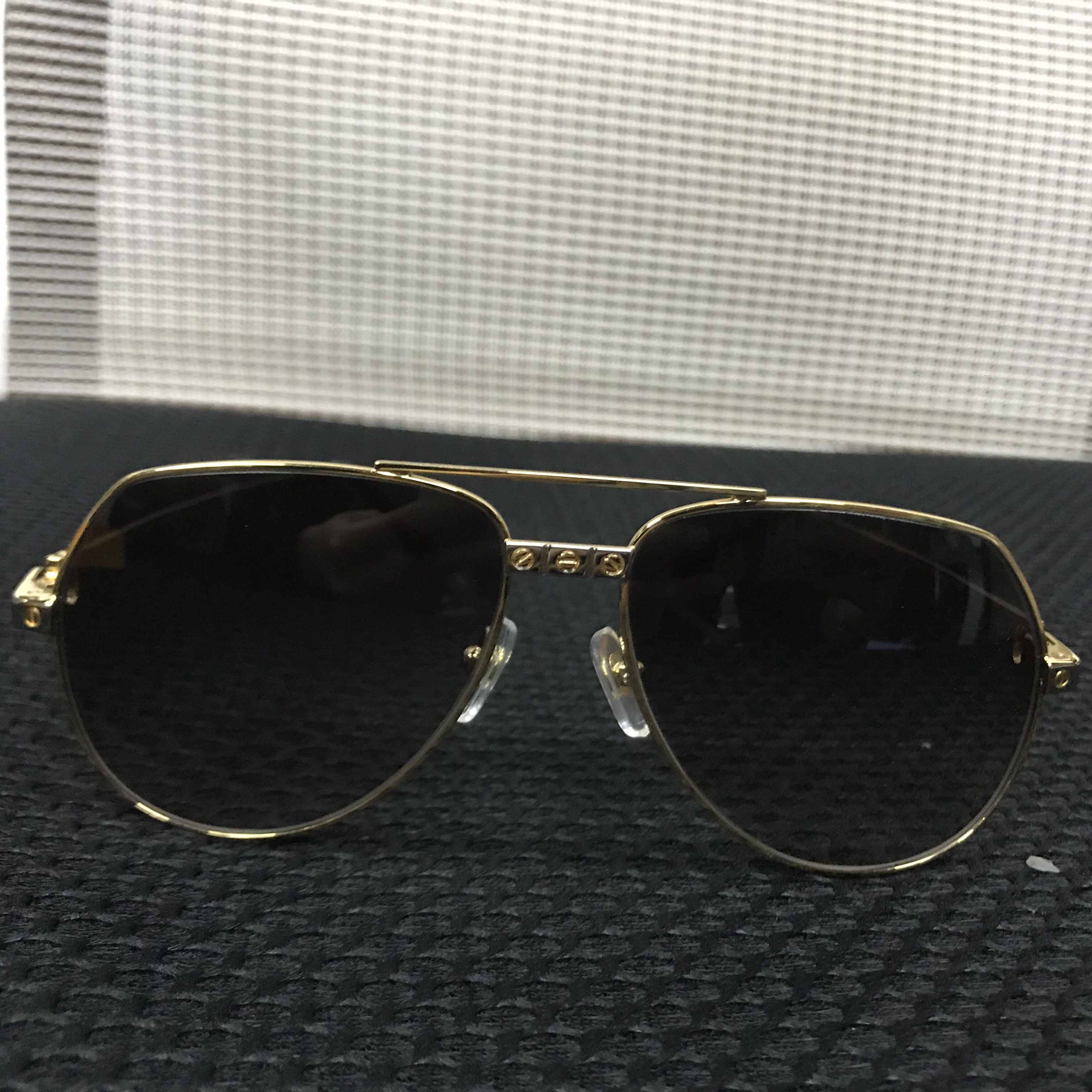 Cartier 1324912 Sonnenbrille in Goldgrau mit Farbverlauf - EUR FASHION