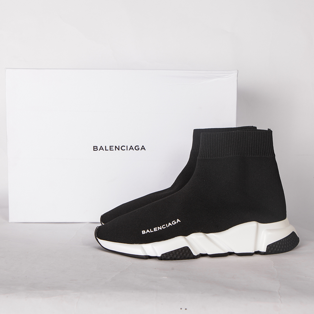 Balenciaga Speed ​​Trainer Bicolor schwarze Sohle - EUR FASHION