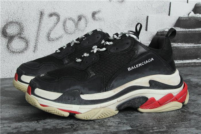 [Aktualisierte beste Version] Balenciaga Triple S Sneaker Schwarz Rot Weiß - EUR FASHION