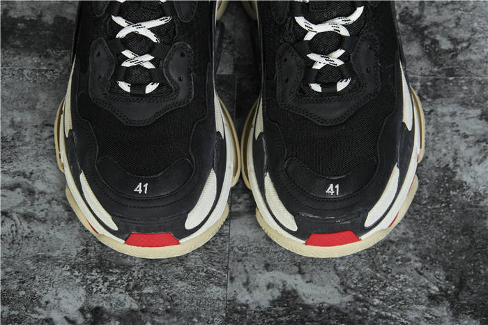 [Aktualisierte beste Version] Balenciaga Triple S Sneaker Schwarz Rot Weiß - EUR FASHION