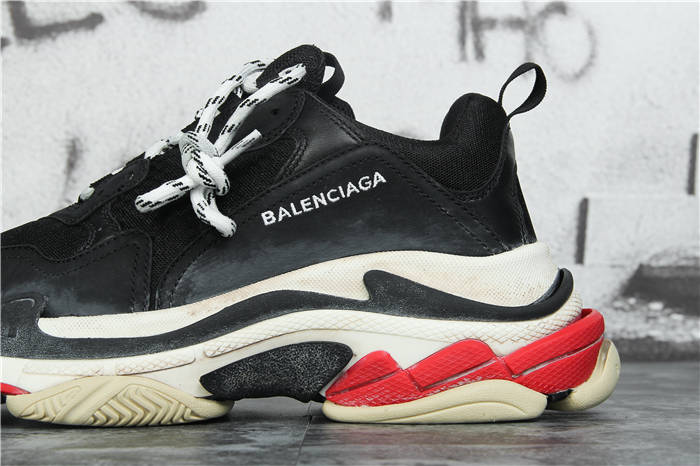 [Aktualisierte beste Version] Balenciaga Triple S Sneaker Schwarz Rot Weiß - EUR FASHION