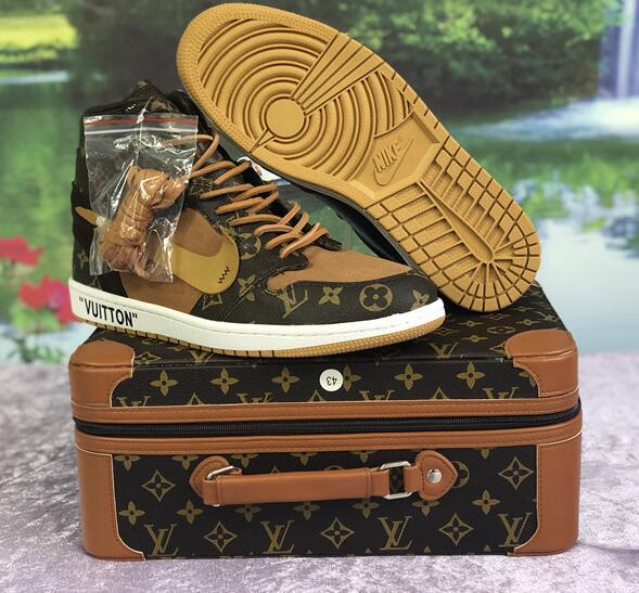 Nike X Off-White X Louis Vuitton Air Jordan 1 Customs Monogramm Sneaker - EUR FASHION