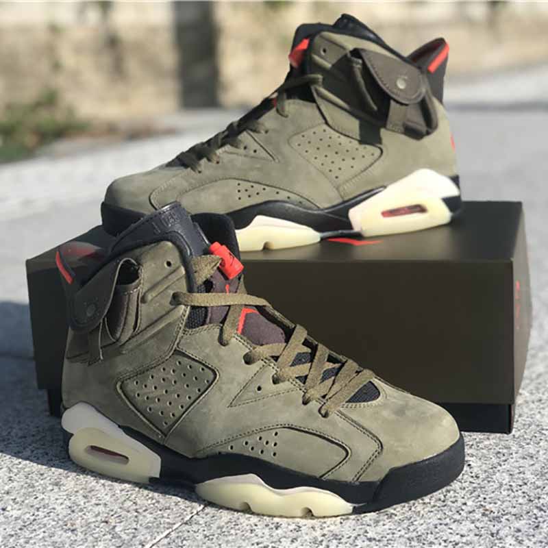 Jordan Travis Scott X Air Jordan 6 Medium Olive Cactus Jack - EUR FASHION