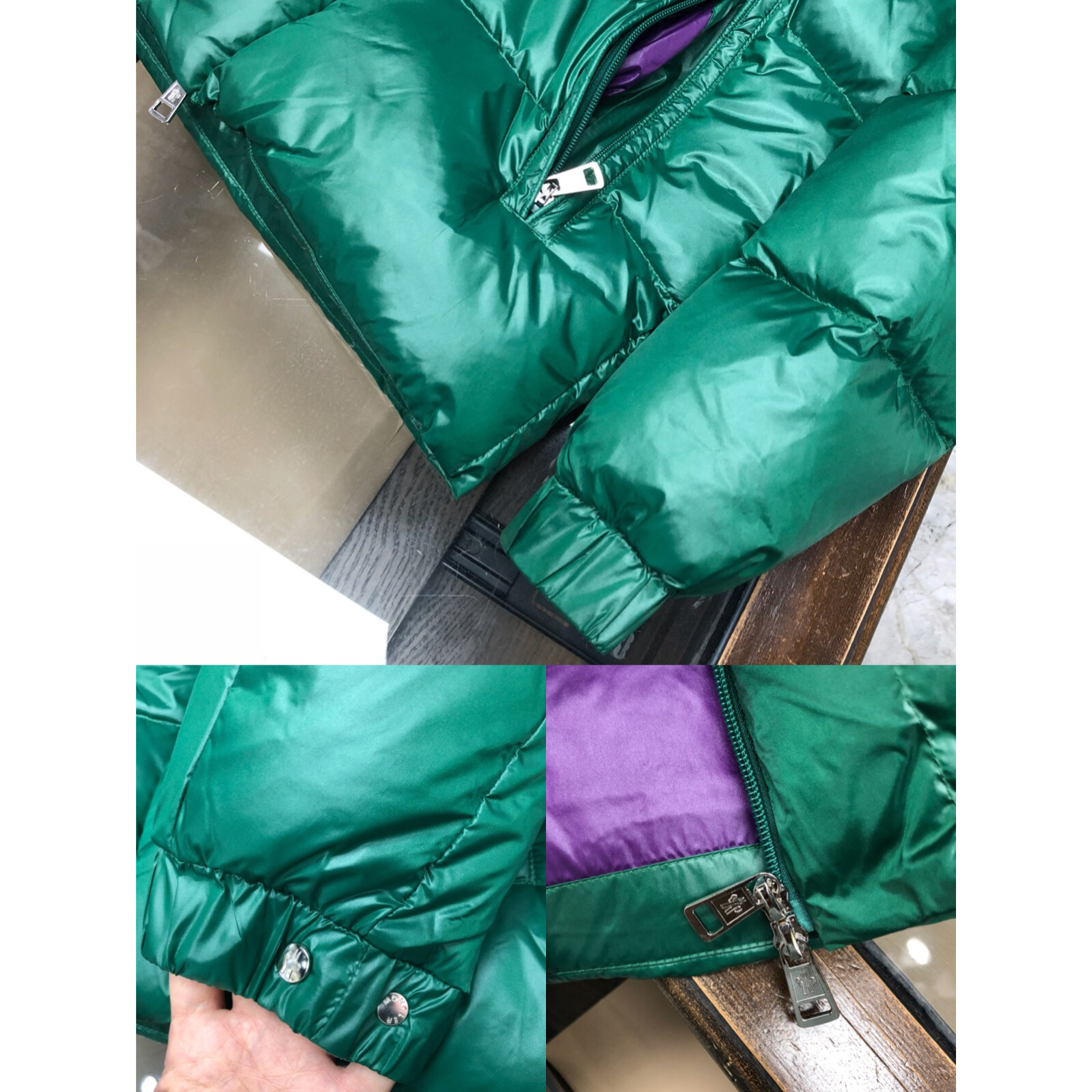 Moncler Daunenjacke Blau/Grün - EUR FASHION