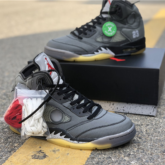 Jordan Nike Air Jordan 5 Off-White Schwarz - EUR FASHION