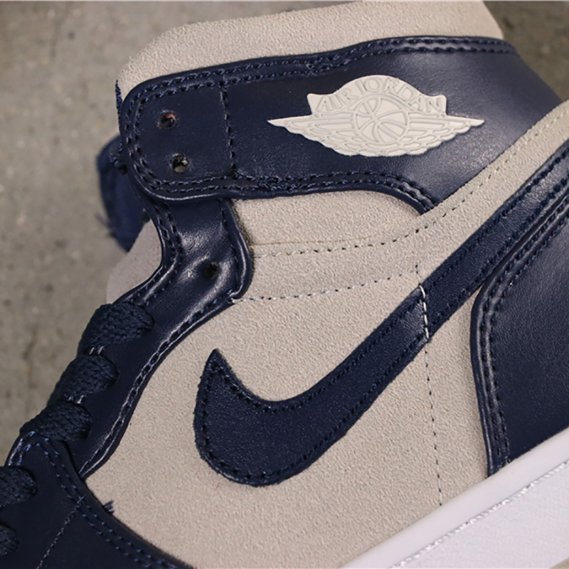 Jordan AJ1 Mid Top WMNS Marineblau - EUR FASHION