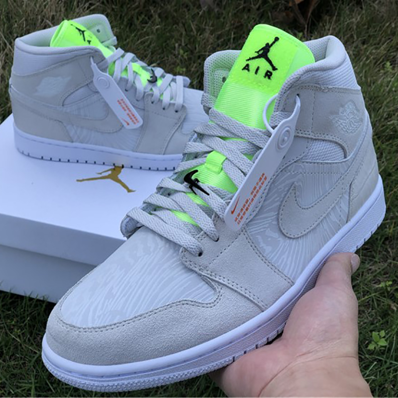 Jordan AJ1 Mid Weiß Volt - EUR FASHION