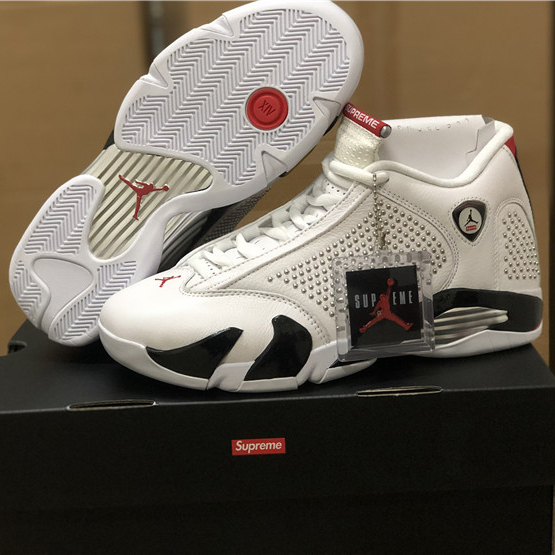 Jordan AJ14 Weiß Rot BV7630-106 - EUR FASHION