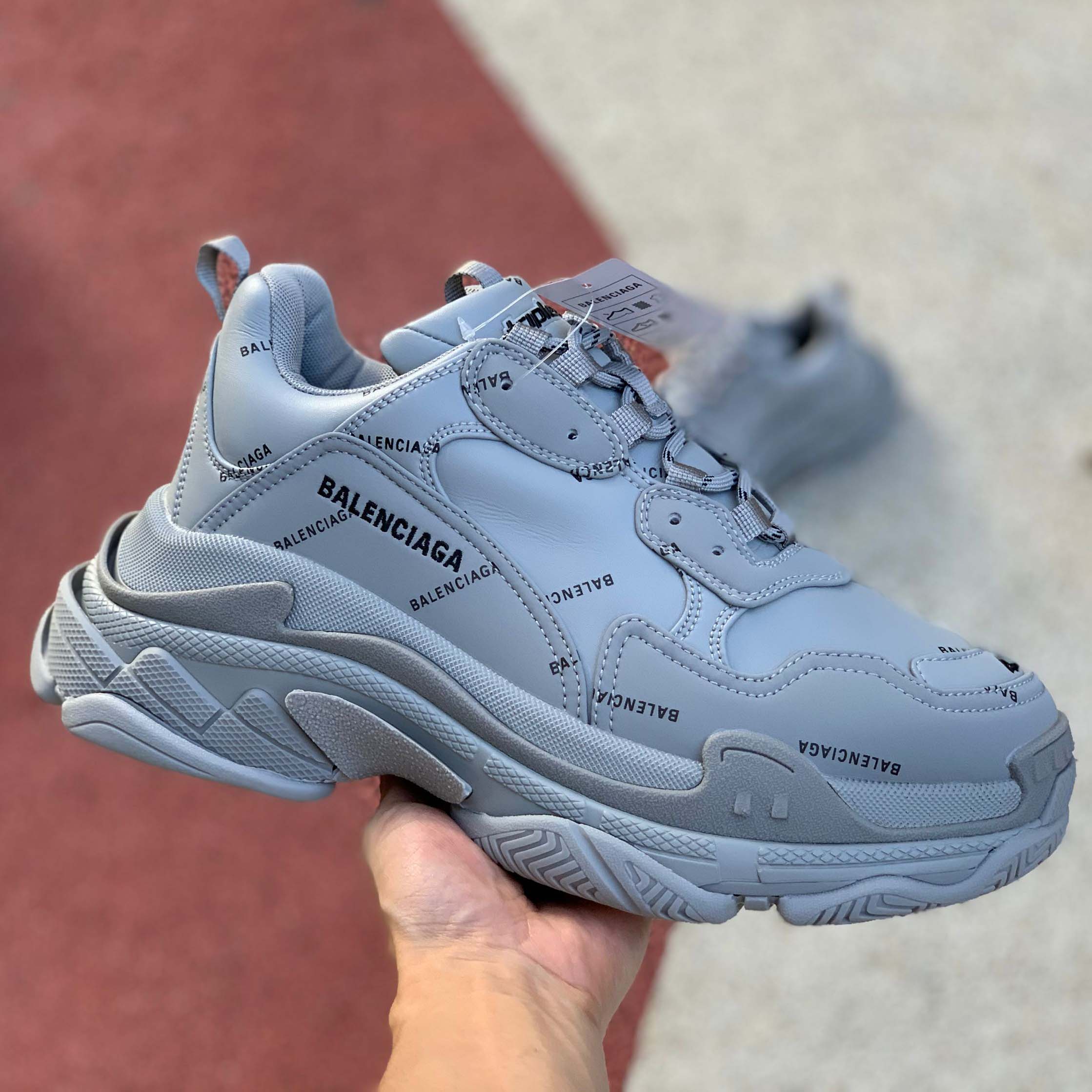 Balenciaga Allover Logo Triple S Sneaker - EUR FASHION