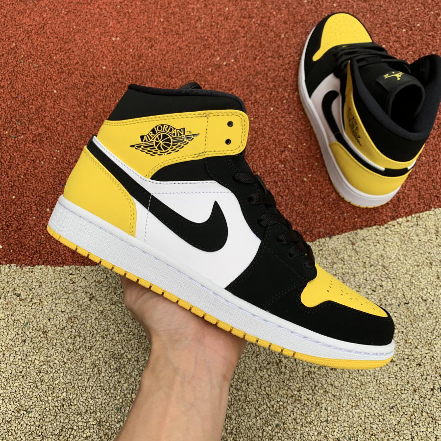 Jordan 1 Mid Yellow Toe Footasylum - EUR FASHION