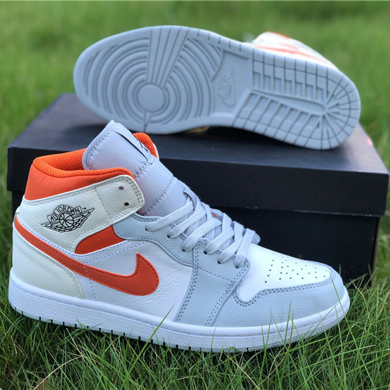 Jordan AJ1 Mid Starfish Orange Platinum CW7591-100 - EUR FASHION