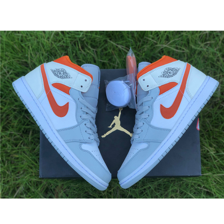 Jordan AJ1 Mid Starfish Orange Platinum CW7591-100 - EUR FASHION