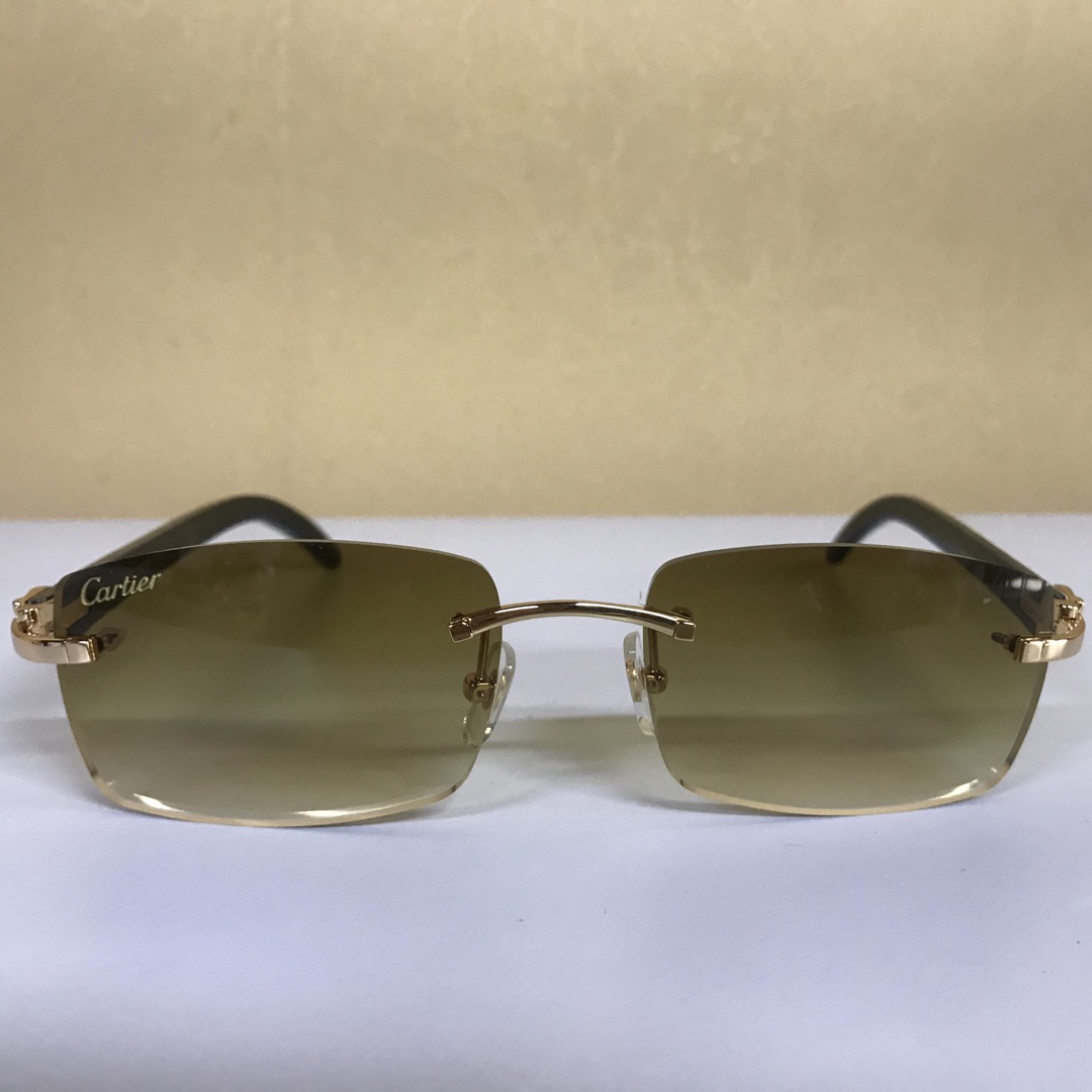 Cariter 3524012 Weiße Buffalo-Sonnenbrille mit großen Gläsern in Braun - EUR FASHION