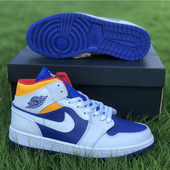 Jordan Air 1 Mid Royal Blue Laser Orange 554724-131 - EUR FASHION