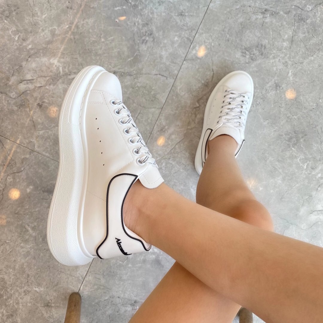 Alexander Mqueen Low-Top-Ledersneaker mit erhöhter Sohle - EUR FASHION
