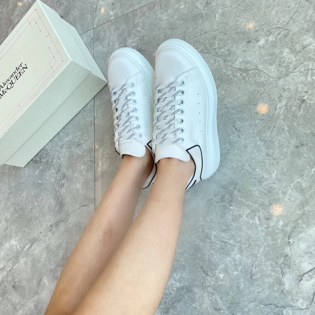 Alexander Mqueen Low-Top-Ledersneaker mit erhöhter Sohle - EUR FASHION