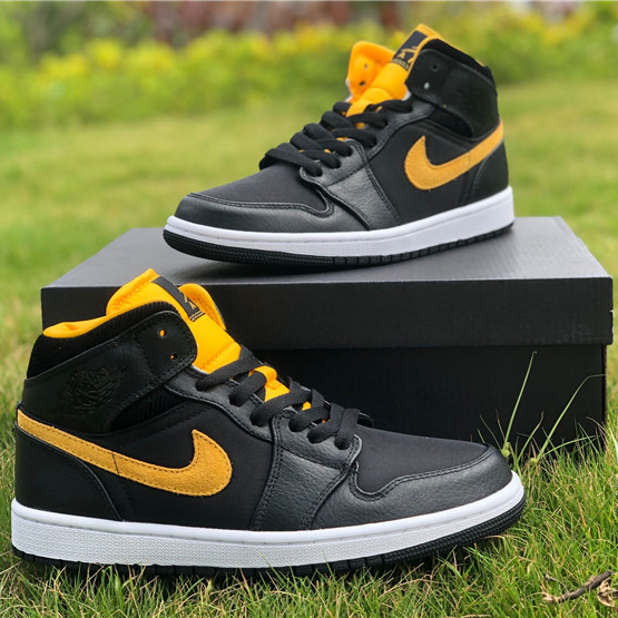 Jordan Air 1 Mid Black University Gold CI9352-001 - EUR FASHION