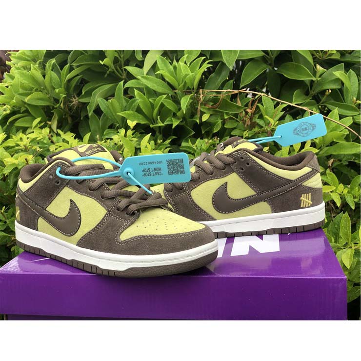 Nike SB Dunk Low Pro Dunkelbraun Hellgelb Schuhe - EUR FASHION