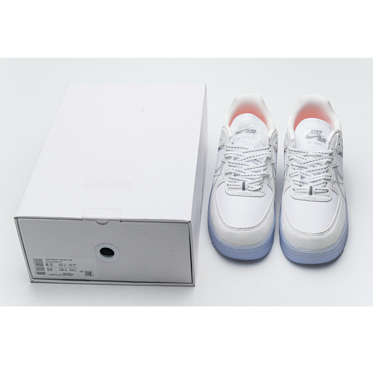 Nike Air Force 1 React Weiß Eis CQ8879-100 - EUR FASHION
