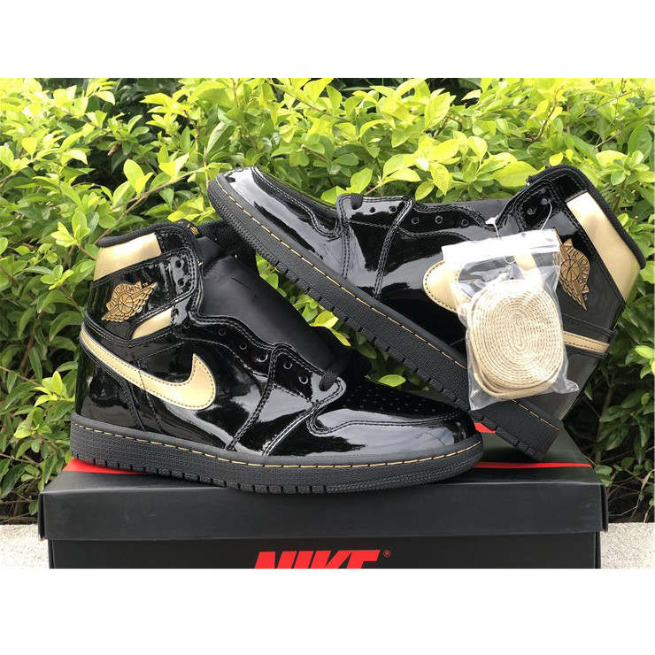 Jordan Air 1 Retro High Schwarz Metallic Gold 555088-032 - EUR FASHION