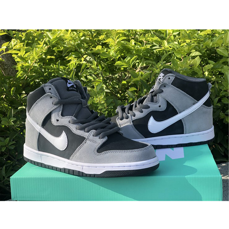 Nike SB Dunk High Pro Dunkelgrau Schwarz Weiß 854851-010 - EUR FASHION