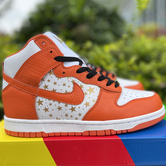 Nike Dunk High Pro SB Supreme Orange Stars - EUR FASHION