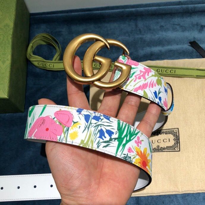 Gucci-Gürtel mit Blumendruck - EUR FASHION