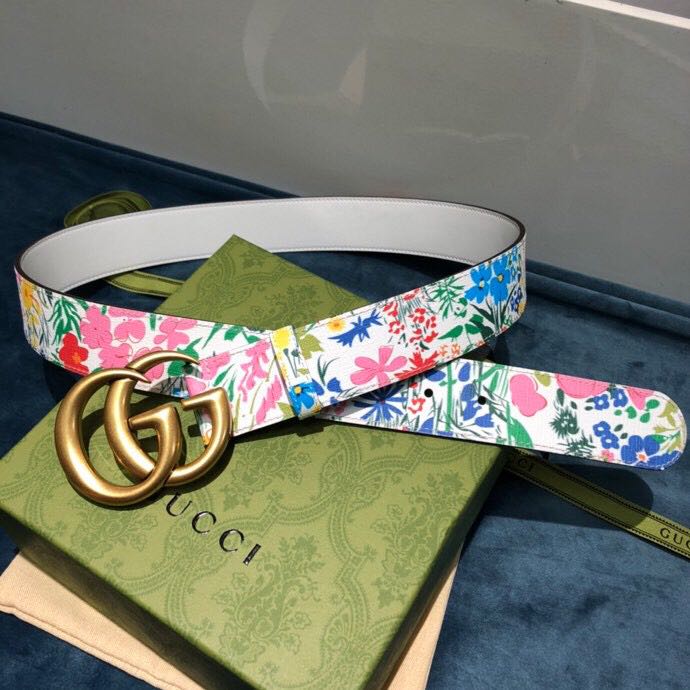 Gucci-Gürtel mit Blumendruck - EUR FASHION