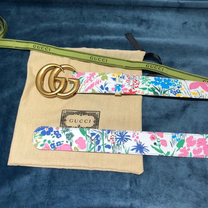 Gucci-Gürtel mit Blumendruck - EUR FASHION