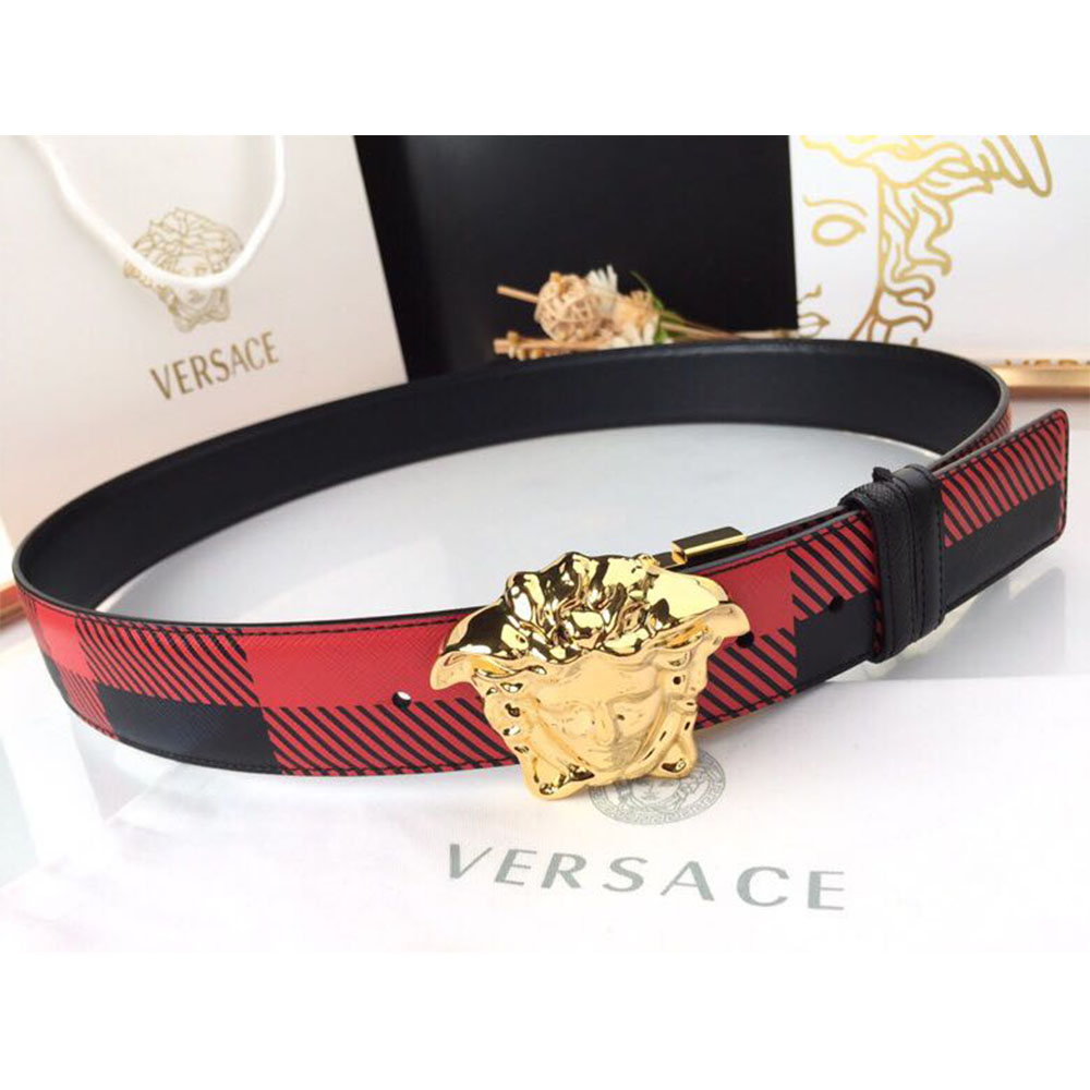 Versace Medusa Wendegürtel aus Leder mit goldener Schnalle - EUR FASHION