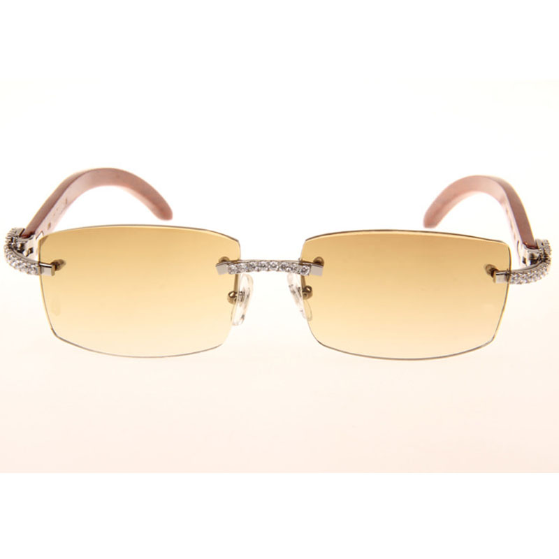 Cartier 3524012 Diamond Wood Sonnenbrille in Silber - EUR FASHION