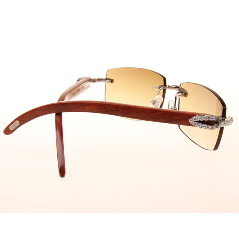 Cartier 3524012 Diamond Wood Sonnenbrille in Silber - EUR FASHION