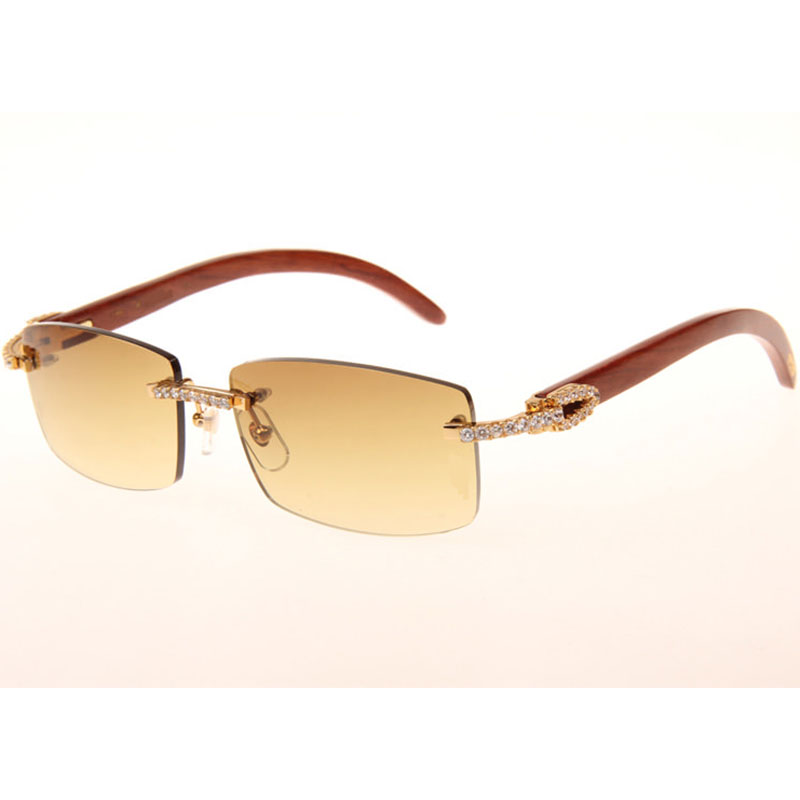 Cartier 3524012 Diamantholz-Sonnenbrille in Gold - EUR FASHION