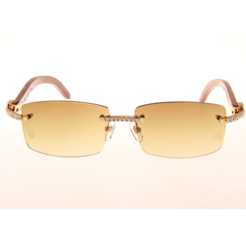 Cartier 3524012 Diamantholz-Sonnenbrille in Gold - EUR FASHION