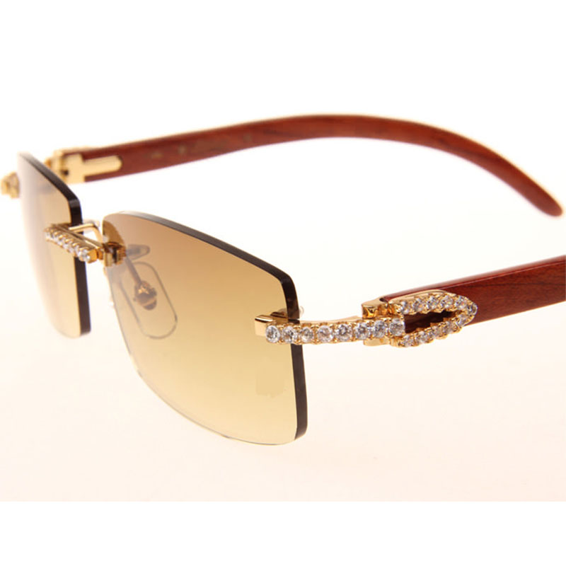 Cartier 3524012 Diamantholz-Sonnenbrille in Gold - EUR FASHION