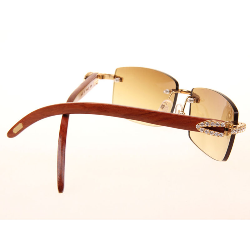 Cartier 3524012 Diamantholz-Sonnenbrille in Gold - EUR FASHION