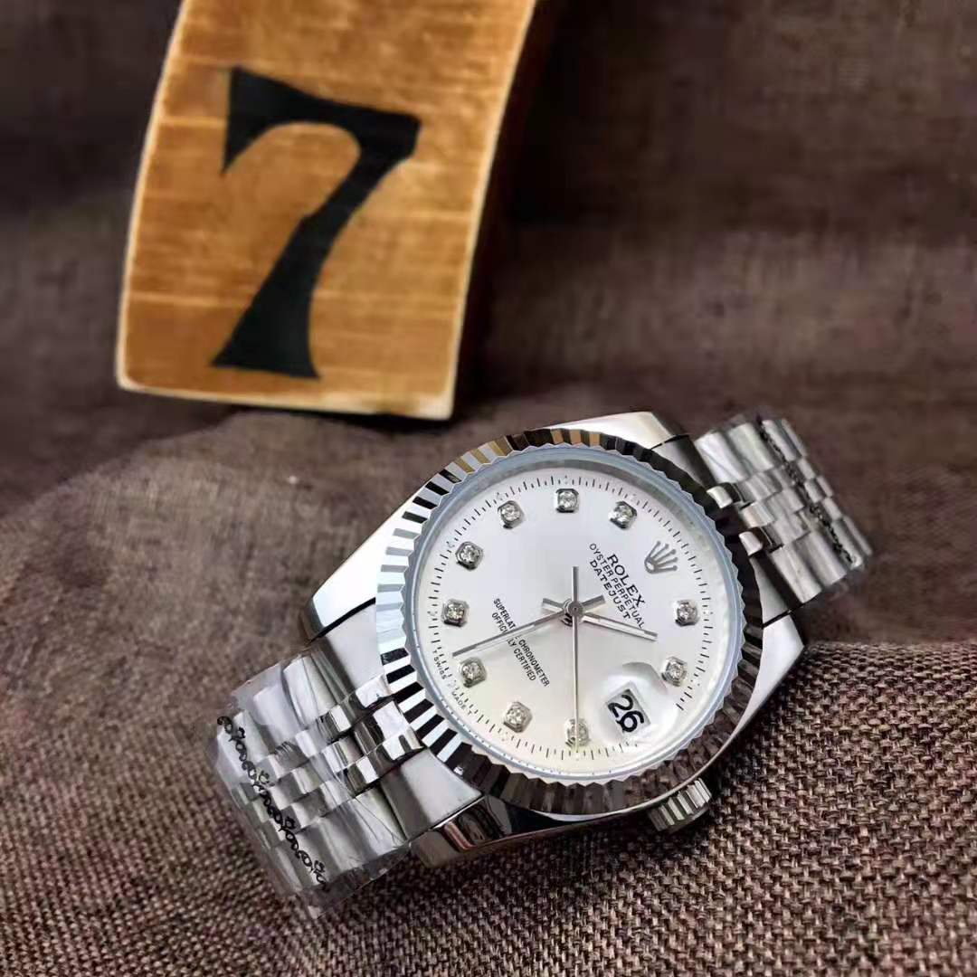 Hochwertige Rolex-Uhr in Silber - EUR FASHION
